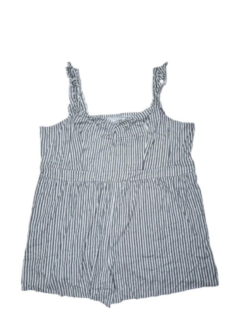 Torrid Ruffle Strap Stripe Layered Romper Size 6X Mora Stripe White Summer